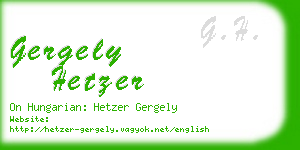 gergely hetzer business card